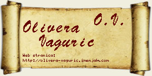 Olivera Vagurić vizit kartica